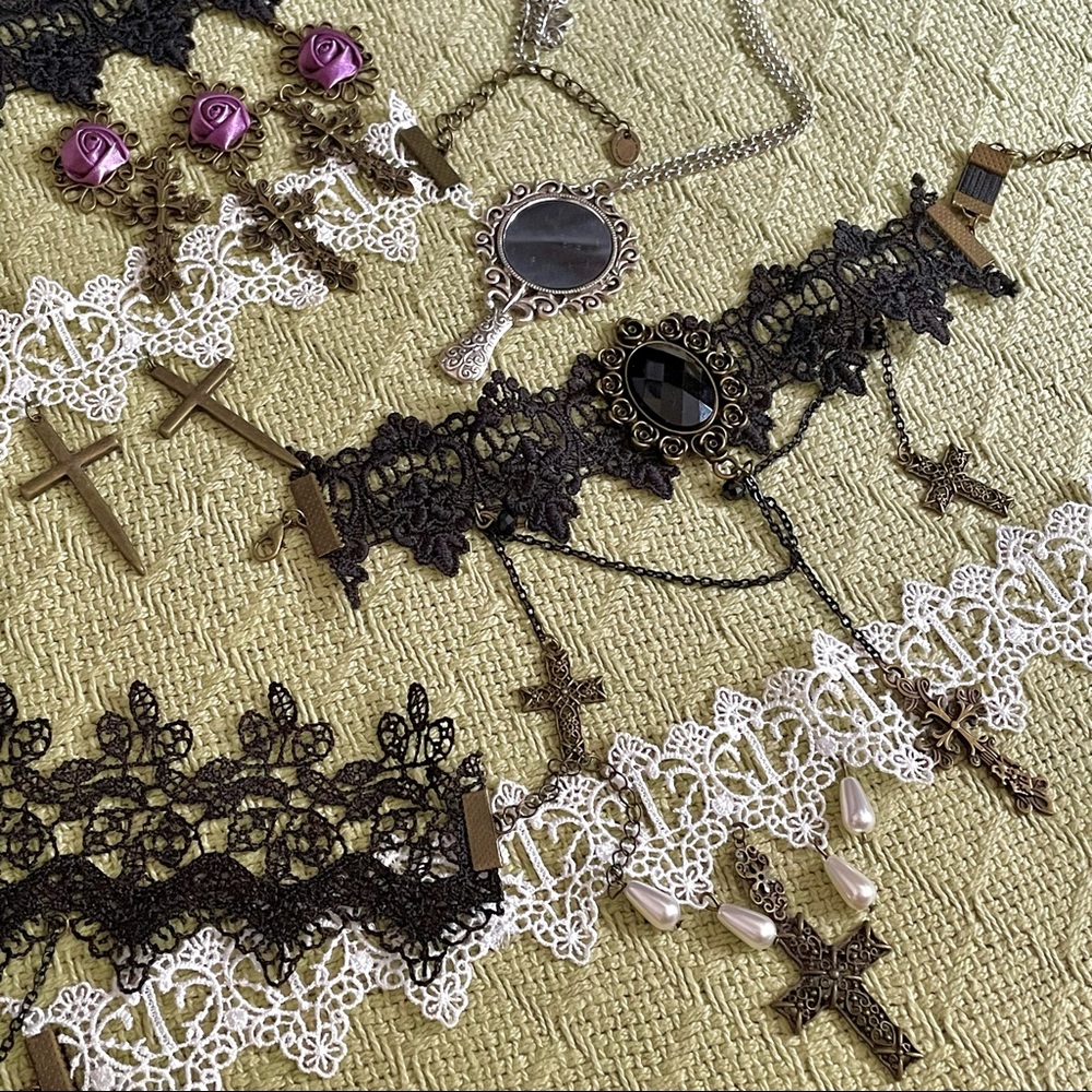 Victorian Goth Jewelry Lot